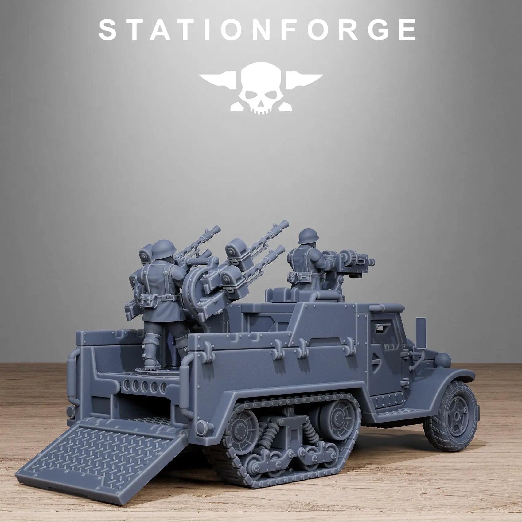 Free Guard Halftrack by Station Forge 28/32mm Heroic Scale Miniature, 150mm, Tank, Resin Model - DelsBricks Toys & CollectiblesResin Printed MiniatureDelsBricks Toys & CollectiblesMega Diamonds & Schwartzreiter Mini Forge