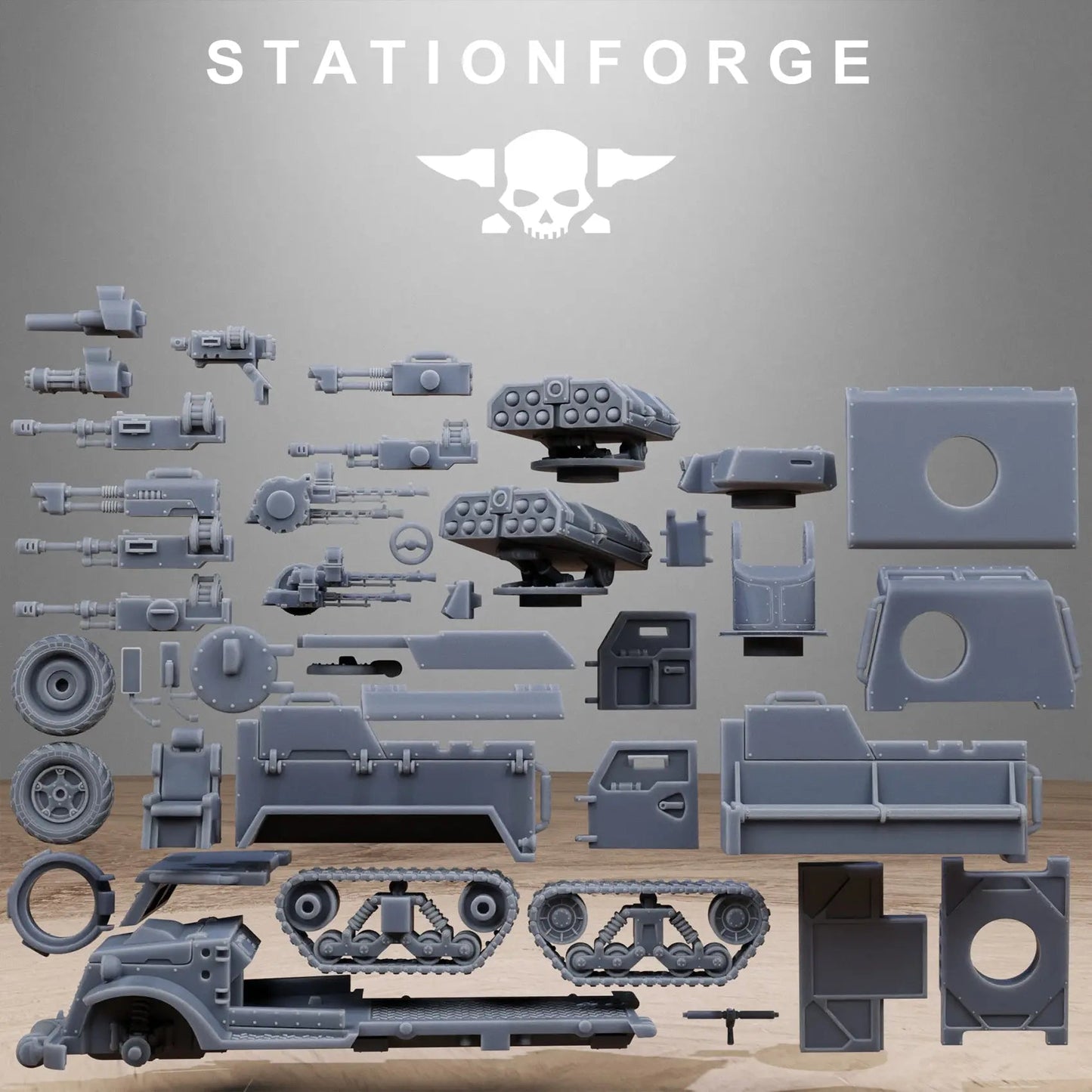 Free Guard Halftrack by Station Forge 28/32mm Heroic Scale Miniature, 150mm, Tank, Resin Model - DelsBricks Toys & CollectiblesResin Printed MiniatureDelsBricks Toys & CollectiblesMega Diamonds & Schwartzreiter Mini Forge
