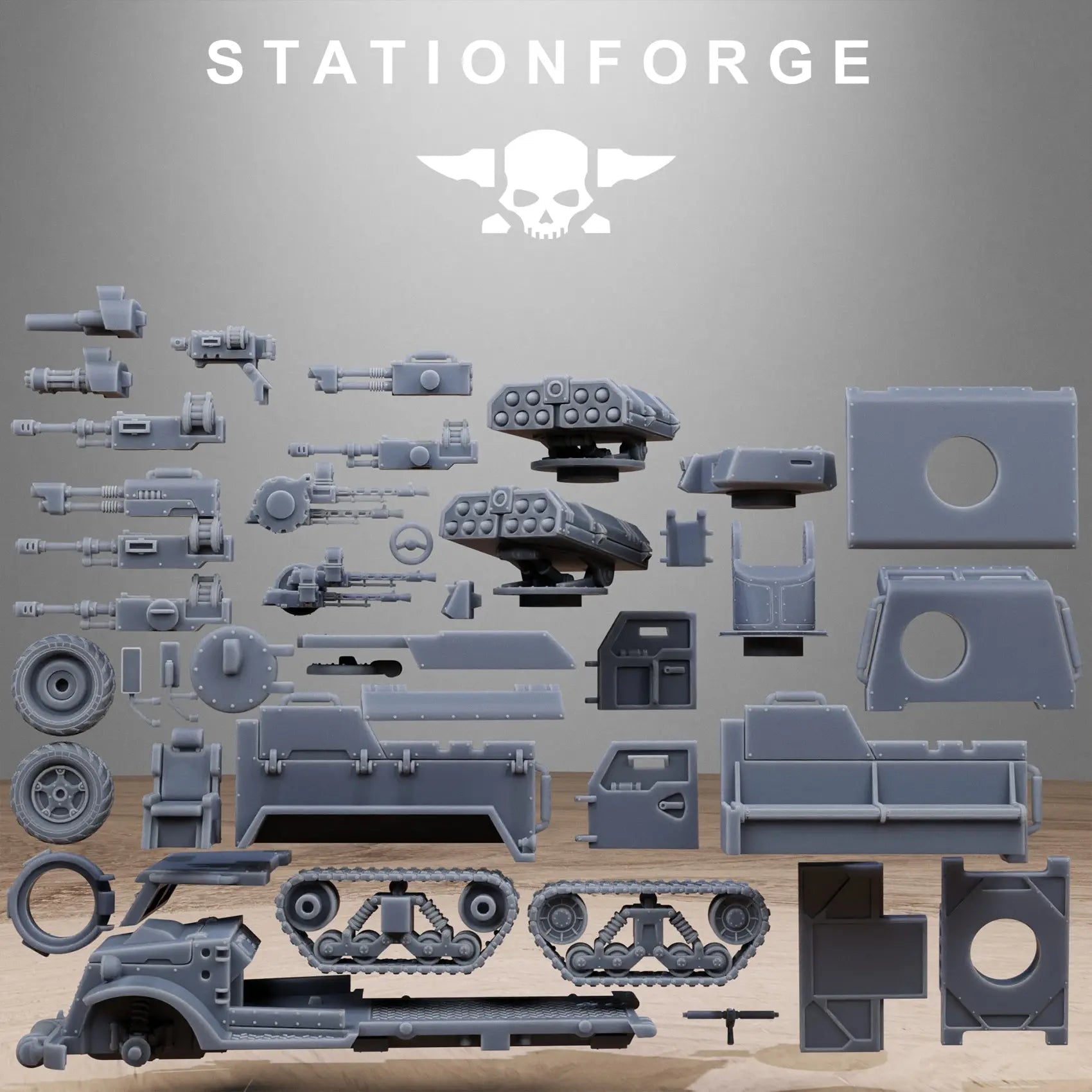Free Guard Halftrack by Station Forge 28/32mm Heroic Scale Miniature, 150mm, Tank, Resin Model - DelsBricks Toys & CollectiblesResin Printed MiniatureDelsBricks Toys & CollectiblesMega Diamonds & Schwartzreiter Mini Forge
