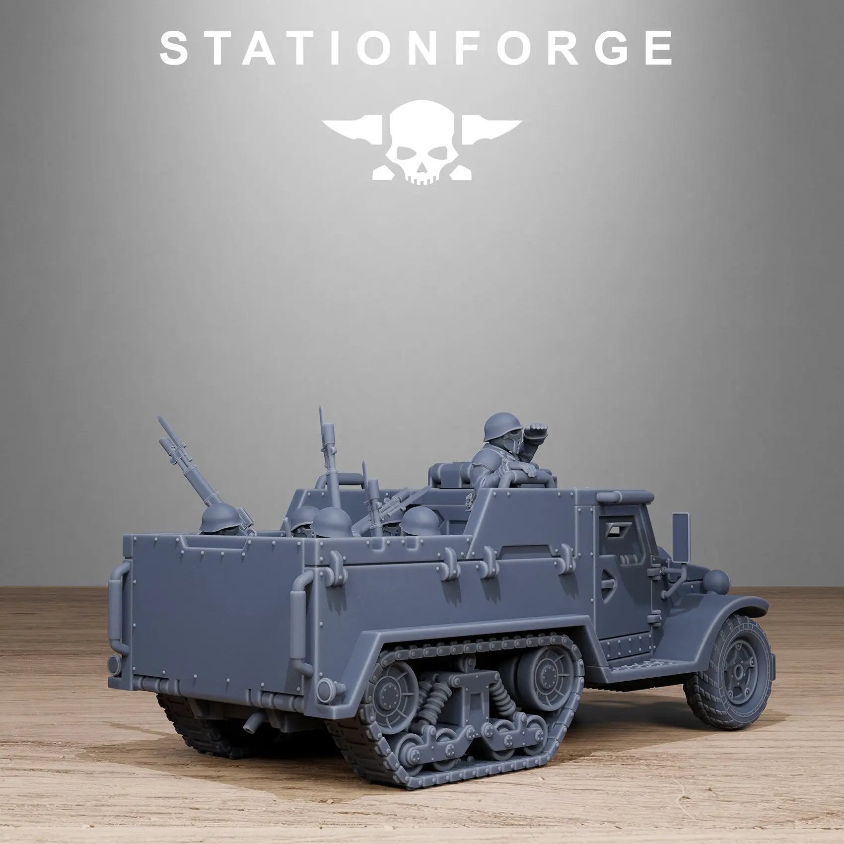 Free Guard Halftrack by Station Forge 28/32mm Heroic Scale Miniature, 150mm, Tank, Resin Model - DelsBricks Toys & CollectiblesResin Printed MiniatureDelsBricks Toys & CollectiblesMega Diamonds & Schwartzreiter Mini Forge