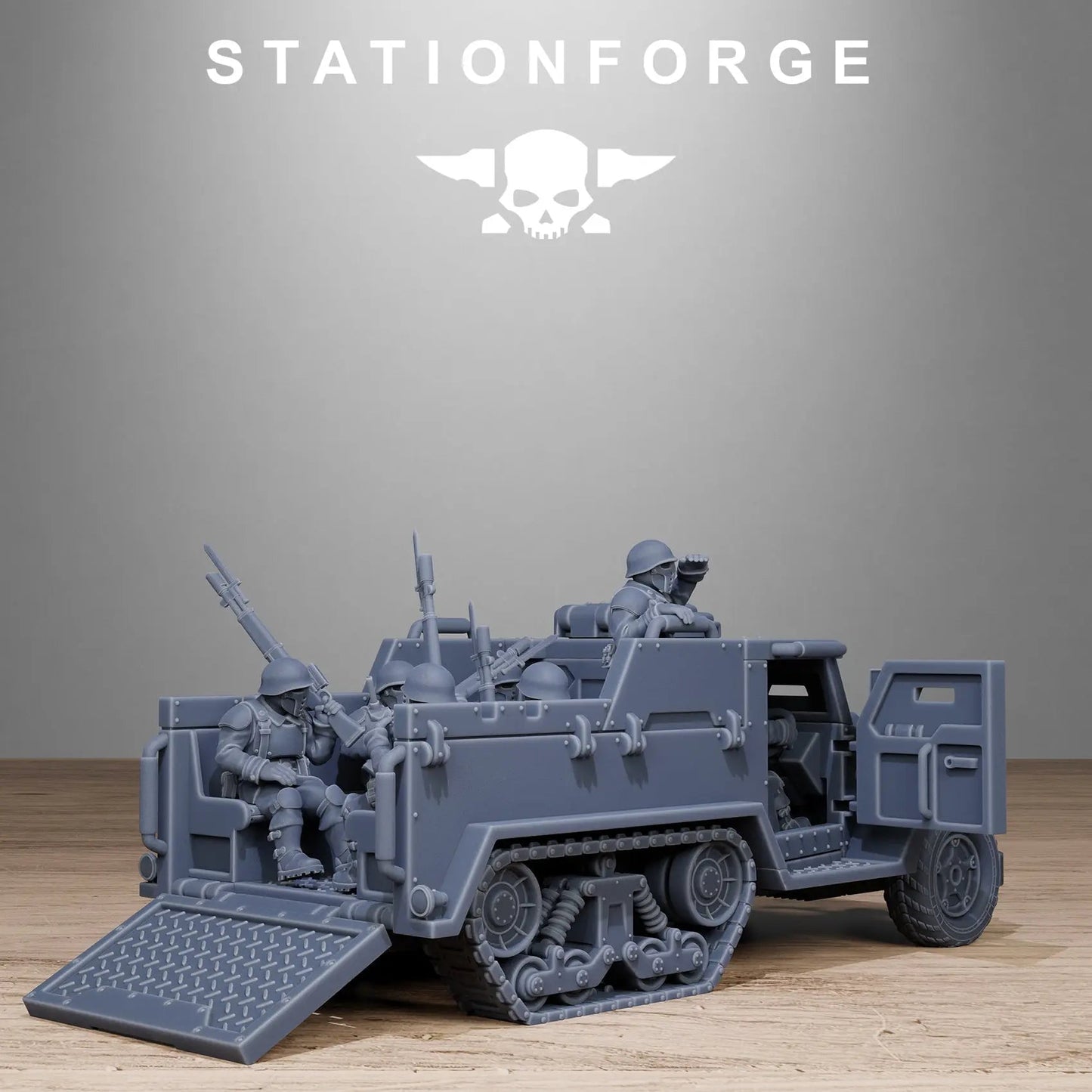 Free Guard Halftrack by Station Forge 28/32mm Heroic Scale Miniature, 150mm, Tank, Resin Model - DelsBricks Toys & CollectiblesResin Printed MiniatureDelsBricks Toys & CollectiblesMega Diamonds & Schwartzreiter Mini Forge