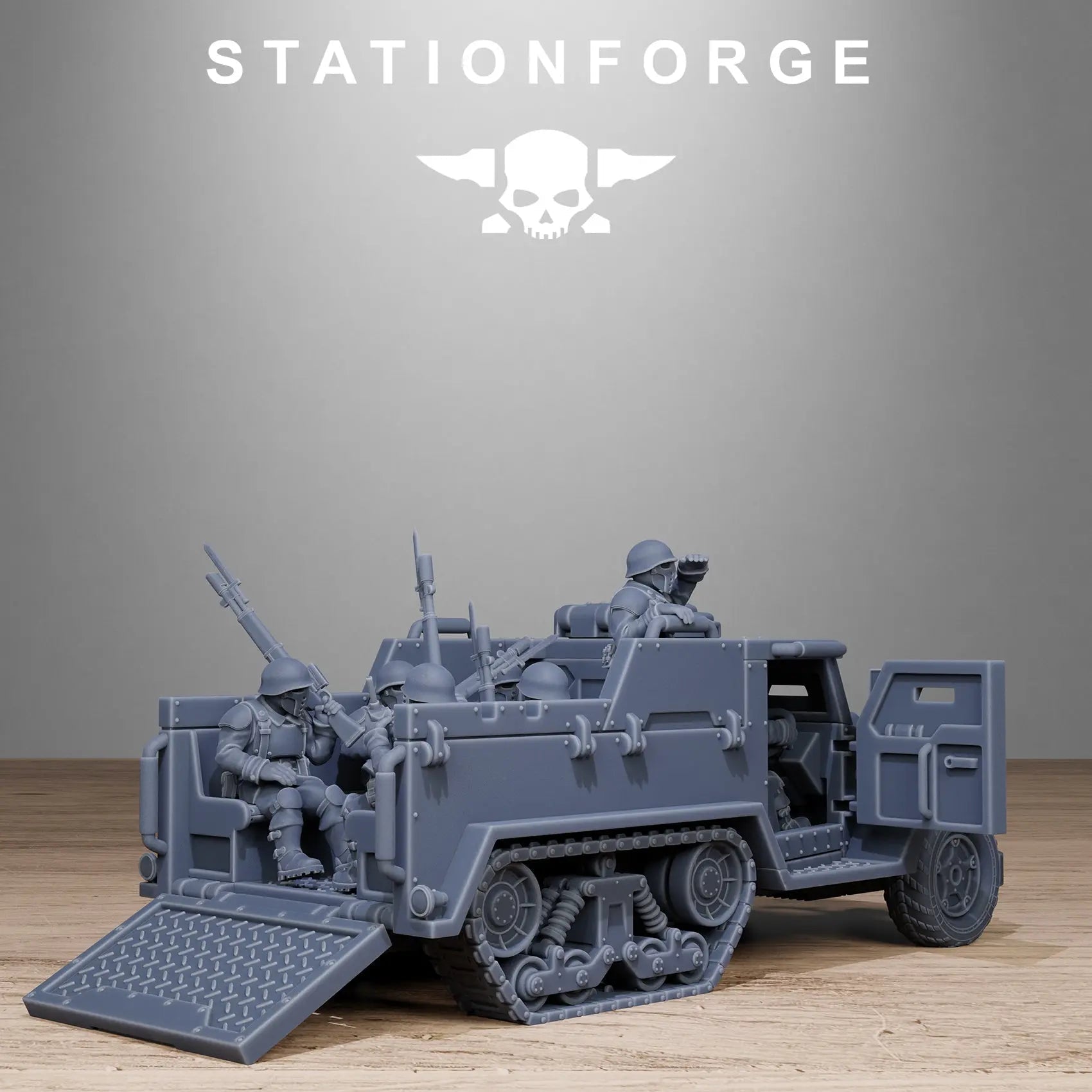 Free Guard Halftrack by Station Forge 28/32mm Heroic Scale Miniature, 150mm, Tank, Resin Model - DelsBricks Toys & CollectiblesResin Printed MiniatureDelsBricks Toys & CollectiblesMega Diamonds & Schwartzreiter Mini Forge