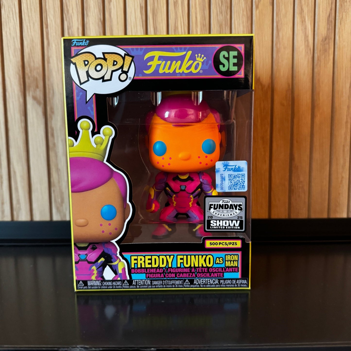 Funko Fundays Experience 2025: Pop! Originals MARVEL Freddy Funko as Iron Man (Blacklight) LE500 - DelsBricks Toys & CollectiblesDelsBricks Toys & CollectiblesRalphie's Funhouse