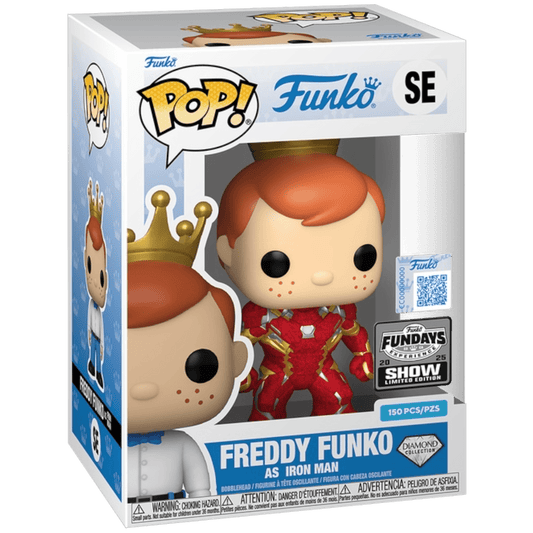 Funko Fundays Experience 2025: Pop! Originals MARVEL Freddy Funko as Iron Man (Diamond Glitter) LE150 - DelsBricks Toys & CollectiblesDelsBricks Toys & CollectiblesRalphie's Funhouse