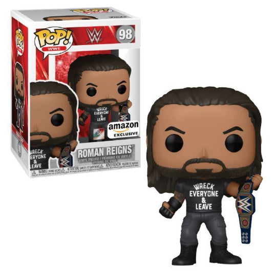 Funko POP WWE: Roman Reigns with Title, Wreck Everyone and Leave, Amazon Exclusive - DelsBricks Toys & CollectiblesDelsBricks Toys & CollectiblesRalphie's Funhouse