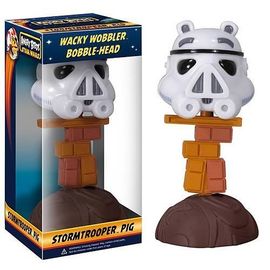 Funko Wacky Wobbler: Angry Birds Star Wars - Stormtrooper Pig (2013 Release) - DelsBricks Toys & CollectiblesDelsBricks Toys & CollectiblesRalphie's Funhouse