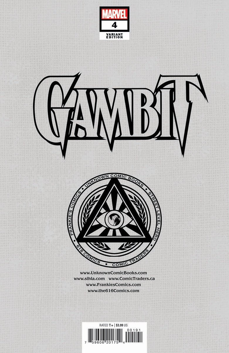 Gambit 4 Unknown Comics Tony Daniel Exclusive Var (10/12/2022) - DelsBricks Toys & CollectiblesCOMIC BOOK EXCLUSIVEDelsBricks Toys & CollectiblesUnknown Comic Books