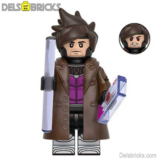 Gambit from Deadpool & Wolverine Movie Lego Minifigures Custom Toys - DelsBricks MinifiguresMinifiguresDelsBricks MinifiguresDelsbricks