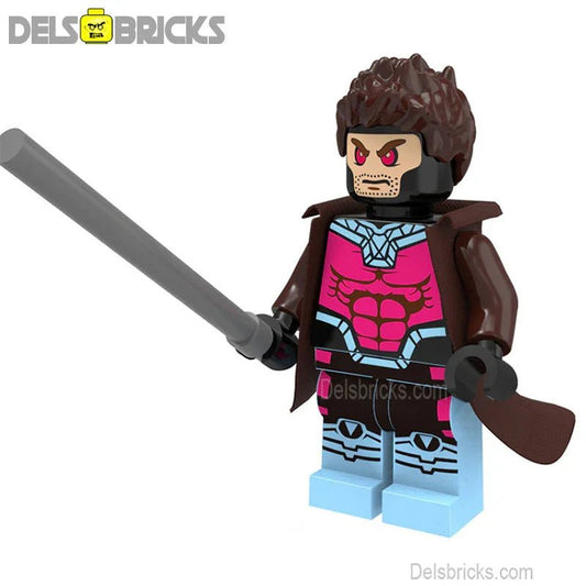 Gambit From X - Men Lego Minifigures custom toys (limited) - DelsBricks MinifiguresMinifiguresDelsBricks MinifiguresDelsbricks