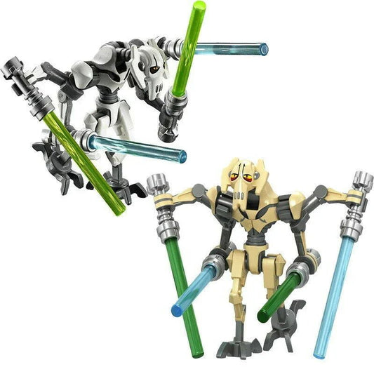 General Grievous set of 2 Star Wars Lego Minifigure Custom Toys - DelsBricks MinifiguresLego Star Wars MinifiguresDelsBricks MinifiguresDelsbricks.com