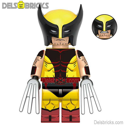 Wolverine Yellow & red Suit X-Men Lego Marvel Minifigures custom toys