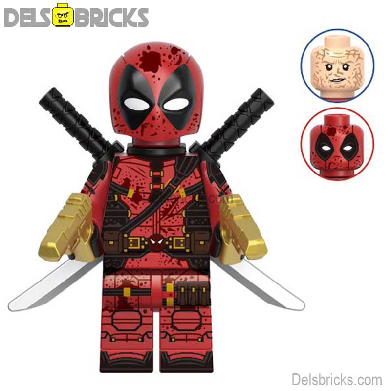 Lego Minifigures Bloody Deadpool & Wolverine movie mini figures toys ...