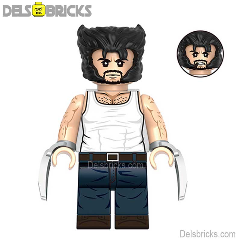 Wolverine Logan from X-Men & Deadpool Lego Minifigures Custom Toys