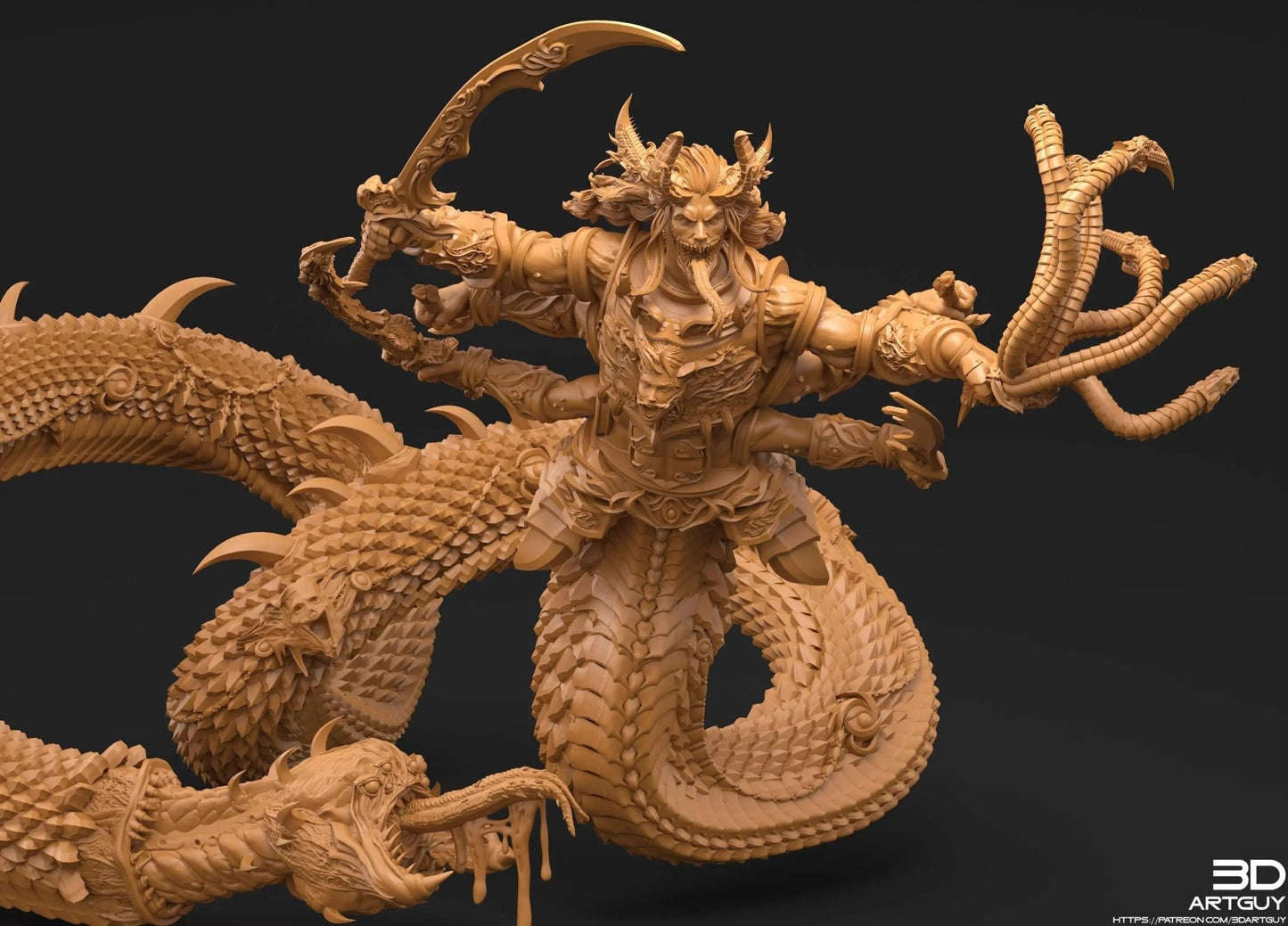 Giant Snake by 3DArtGuy 28/32mm scale, 50mm or 100mm, Miniature War Gaming Figure - DelsBricks Toys & CollectiblesResin Printed MiniatureDelsBricks Toys & CollectiblesMega Diamonds & Schwartzreiter Mini Forge