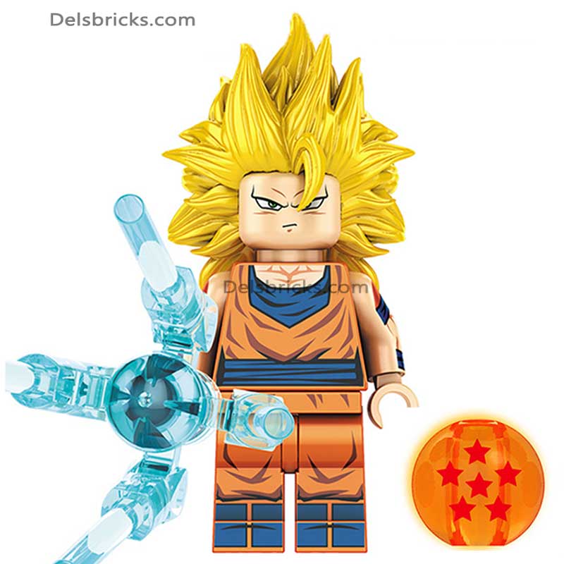 Goku Super Saiyan Yellow Hair Dragon Ball Z Minifigures Delsbricks   