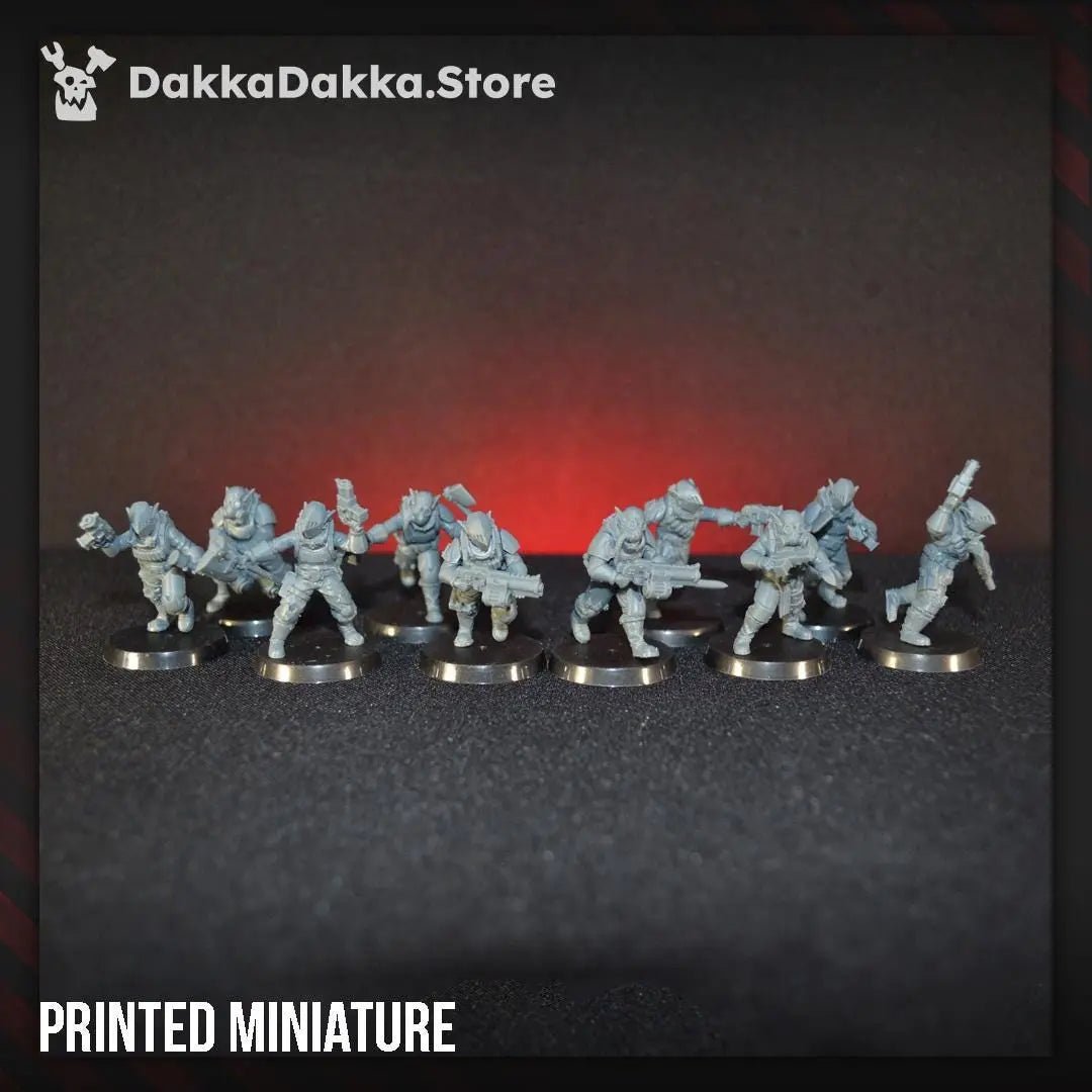 Gorggrot Tactic Squad by DakkaDakka 28mm Heroic Scale Miniature, 29mm tall, 10 Units - DelsBricks Toys & CollectiblesResin Printed MiniatureDelsBricks Toys & CollectiblesMega Diamonds & Schwartzreiter Mini Forge