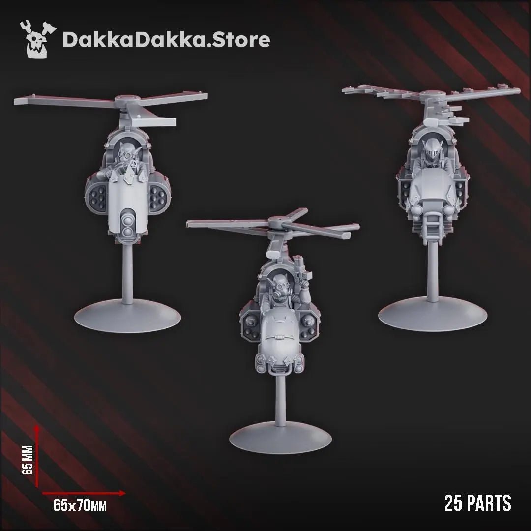GorgWorks Copters by DakkaDakka 28mm Heroic Scale Miniature, 65mm tall, 3 Vehicles - DelsBricks Toys & CollectiblesResin Printed MiniatureDelsBricks Toys & CollectiblesMega Diamonds & Schwartzreiter Mini Forge