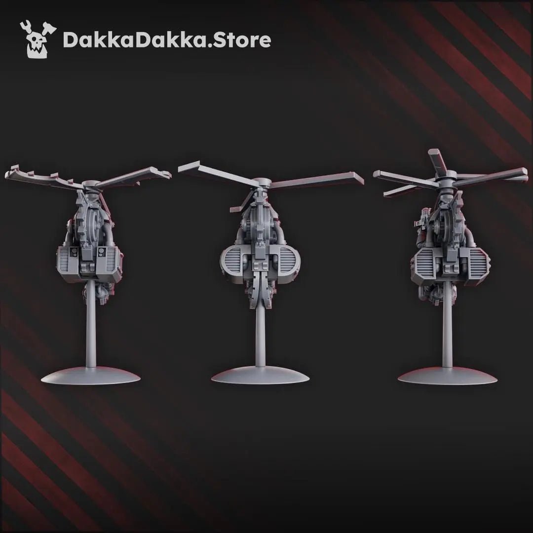 GorgWorks Copters by DakkaDakka 28mm Heroic Scale Miniature, 65mm tall, 3 Vehicles - DelsBricks Toys & CollectiblesResin Printed MiniatureDelsBricks Toys & CollectiblesMega Diamonds & Schwartzreiter Mini Forge