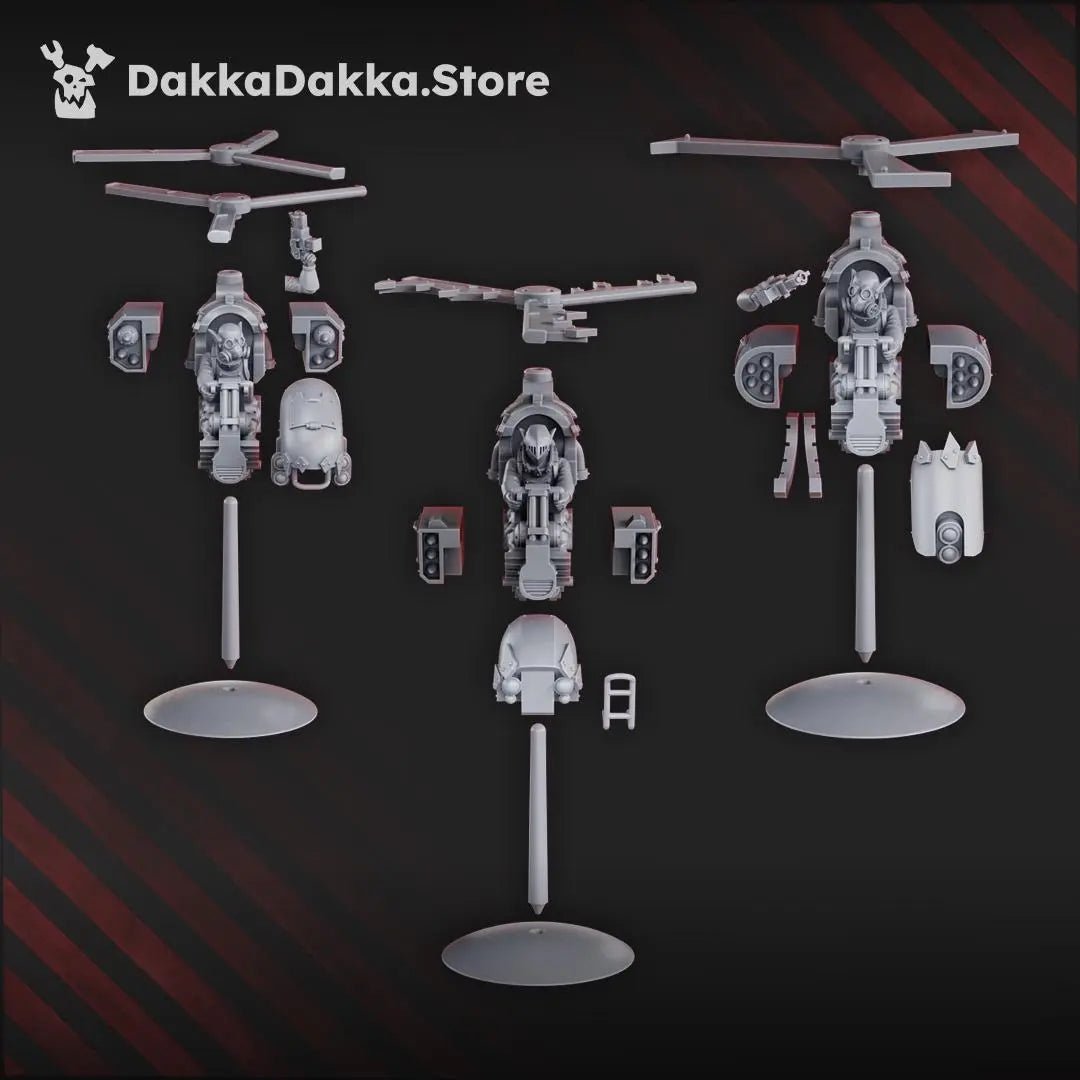 GorgWorks Copters by DakkaDakka 28mm Heroic Scale Miniature, 65mm tall, 3 Vehicles - DelsBricks Toys & CollectiblesResin Printed MiniatureDelsBricks Toys & CollectiblesMega Diamonds & Schwartzreiter Mini Forge