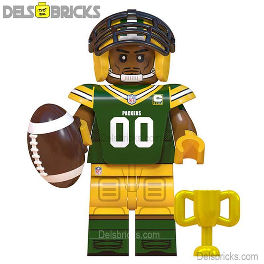 Green Bay Packers NFL Football Teams Lego Minifigures Custom Toys - DelsBricks MinifiguresMinifiguresDelsBricks MinifiguresDelsbricks