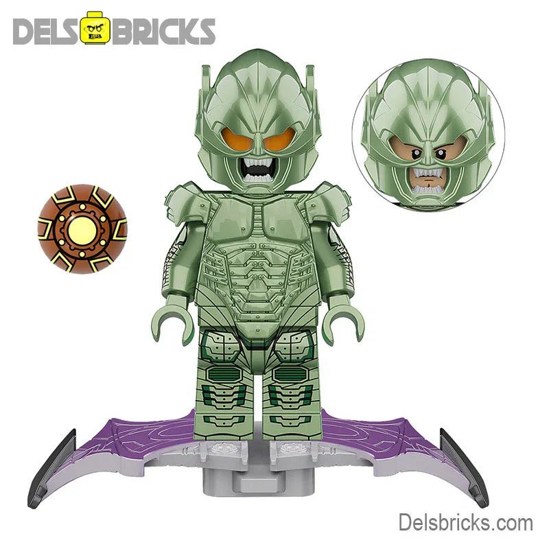 Green Goblin willem Dafoe Spider - Man No Way Home Lego Minifigures - DelsBricks MinifiguresSpiderman Lego MinifiguresDelsBricks MinifiguresDelsbricks.com