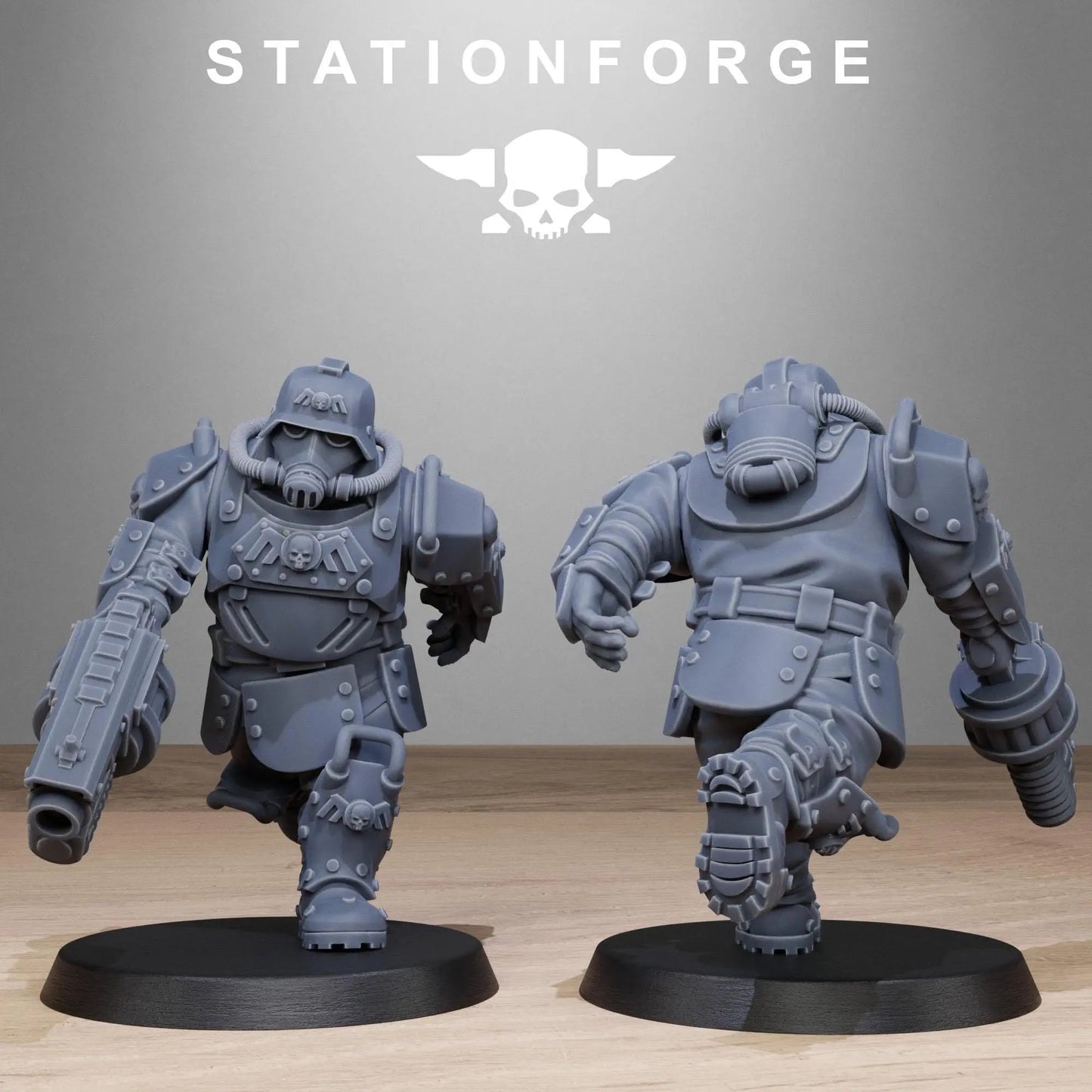 Grim Guard Armored Mutants by Station Forge 28/32mm Heroic Scale Miniature, 50mm tall, 10 Units, Proxy, Grimdark, Sci - Fi, OPR, Guard - DelsBricks Toys & CollectiblesResin Printed MiniatureDelsBricks Toys & CollectiblesMega Diamonds & Schwartzreiter Mini Forge