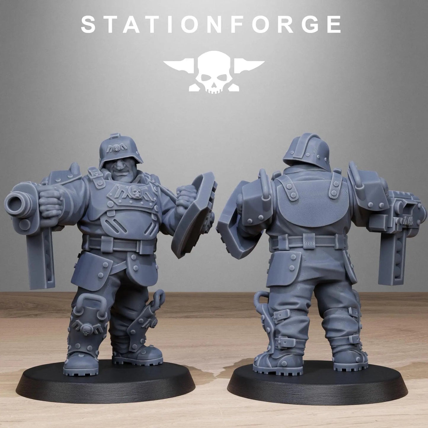 Grim Guard Armored Mutants by Station Forge 28/32mm Heroic Scale Miniature, 50mm tall, 10 Units, Proxy, Grimdark, Sci - Fi, OPR, Guard - DelsBricks Toys & CollectiblesResin Printed MiniatureDelsBricks Toys & CollectiblesMega Diamonds & Schwartzreiter Mini Forge