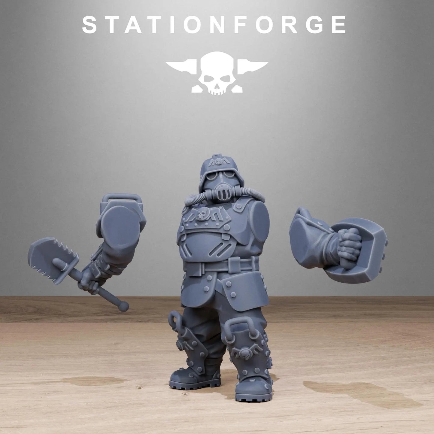 Grim Guard Armored Mutants by Station Forge 28/32mm Heroic Scale Miniature, 50mm tall, 10 Units, Proxy, Grimdark, Sci - Fi, OPR, Guard - DelsBricks Toys & CollectiblesResin Printed MiniatureDelsBricks Toys & CollectiblesMega Diamonds & Schwartzreiter Mini Forge