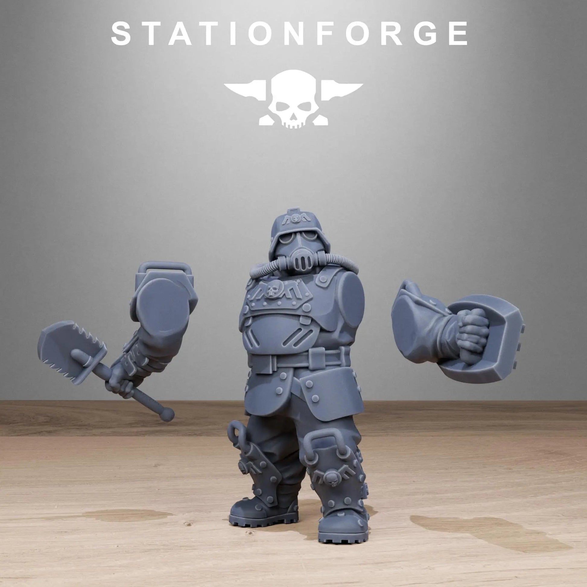 Grim Guard Armored Mutants by Station Forge 28/32mm Heroic Scale Miniature, 50mm tall, 10 Units, Proxy, Grimdark, Sci - Fi, OPR, Guard - DelsBricks Toys & CollectiblesResin Printed MiniatureDelsBricks Toys & CollectiblesMega Diamonds & Schwartzreiter Mini Forge