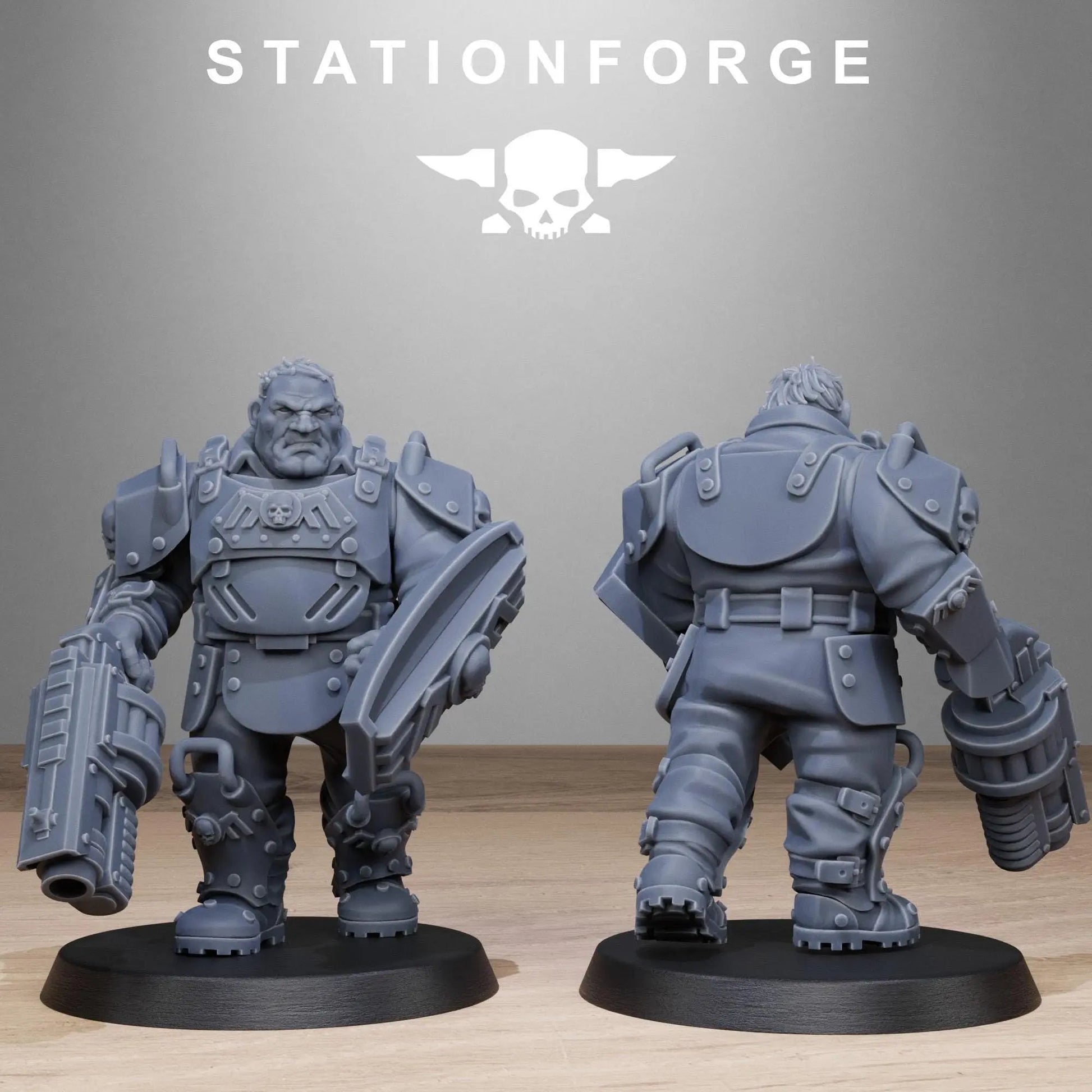 Grim Guard Armored Mutants by Station Forge 28/32mm Heroic Scale Miniature, 50mm tall, 10 Units, Proxy, Grimdark, Sci - Fi, OPR, Guard - DelsBricks Toys & CollectiblesResin Printed MiniatureDelsBricks Toys & CollectiblesMega Diamonds & Schwartzreiter Mini Forge