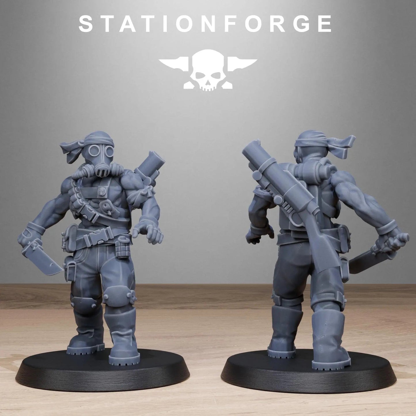 Grim Guard Jungle Fighters 2 by Station Forge 28mm Heroic Scale Miniature, 32mm tall, 10 Units, Proxy, Grimdark, Sci - Fi, OPR, Guard - DelsBricks Toys & CollectiblesResin Printed MiniatureDelsBricks Toys & CollectiblesMega Diamonds & Schwartzreiter Mini Forge
