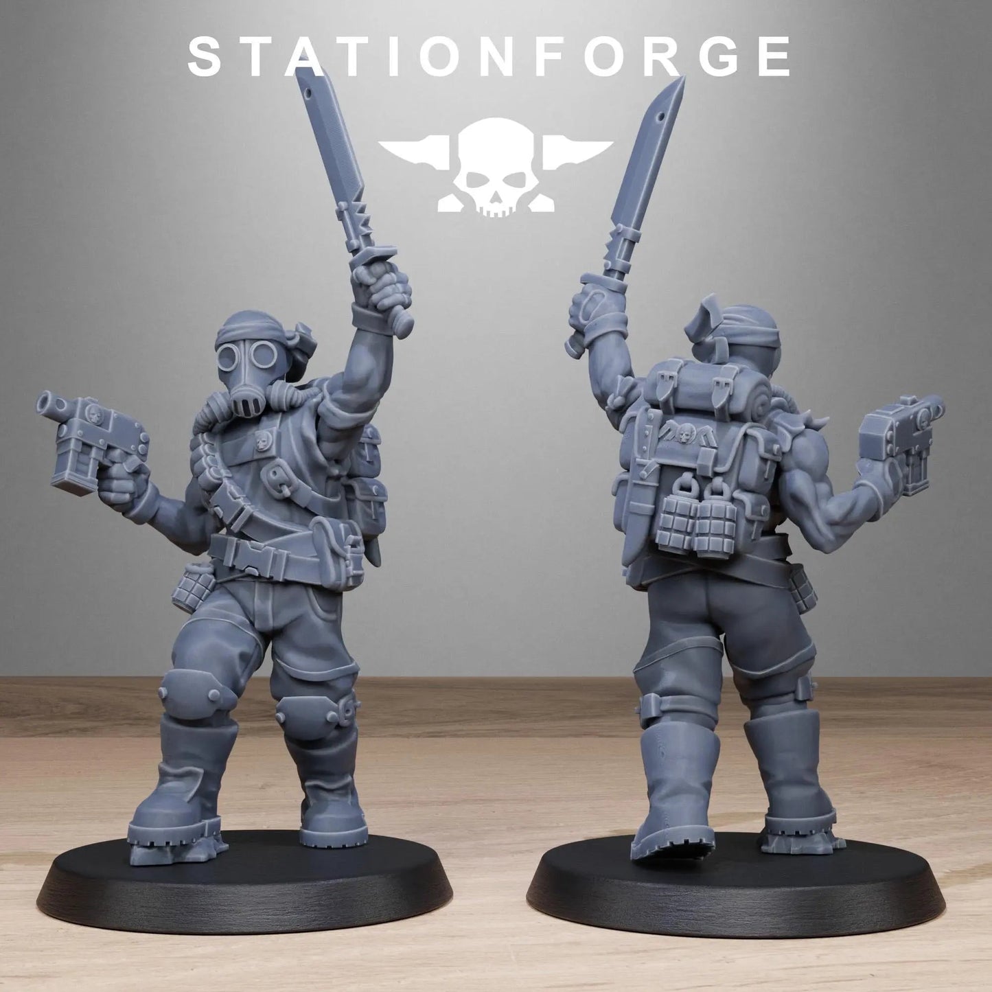 Grim Guard Jungle Fighters 2 by Station Forge 28mm Heroic Scale Miniature, 32mm tall, 10 Units, Proxy, Grimdark, Sci - Fi, OPR, Guard - DelsBricks Toys & CollectiblesResin Printed MiniatureDelsBricks Toys & CollectiblesMega Diamonds & Schwartzreiter Mini Forge