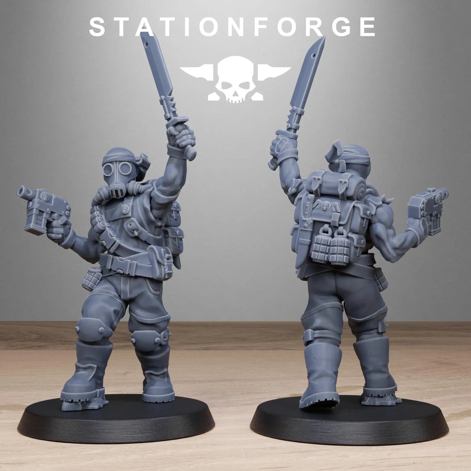 Grim Guard Jungle Fighters 2 by Station Forge 28mm Heroic Scale Miniature, 32mm tall, 10 Units, Proxy, Grimdark, Sci - Fi, OPR, Guard - DelsBricks Toys & CollectiblesResin Printed MiniatureDelsBricks Toys & CollectiblesMega Diamonds & Schwartzreiter Mini Forge