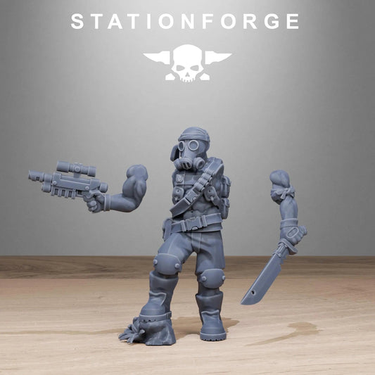 Grim Guard Jungle Fighters 2 by Station Forge 28mm Heroic Scale Miniature, 32mm tall, 10 Units, Proxy, Grimdark, Sci - Fi, OPR, Guard - DelsBricks Toys & CollectiblesResin Printed MiniatureDelsBricks Toys & CollectiblesMega Diamonds & Schwartzreiter Mini Forge