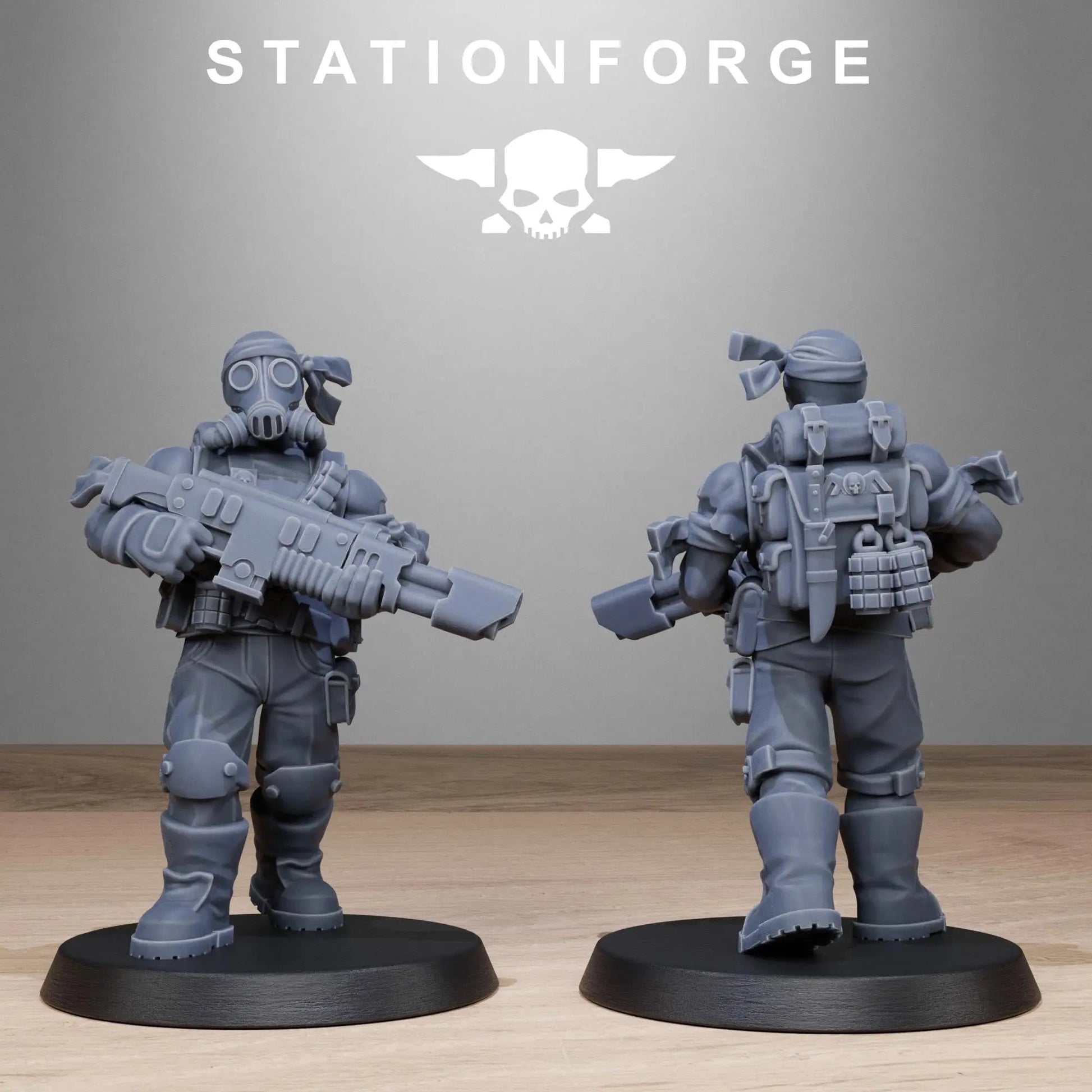 Grim Guard Jungle Fighters 2 by Station Forge 28mm Heroic Scale Miniature, 32mm tall, 10 Units, Proxy, Grimdark, Sci - Fi, OPR, Guard - DelsBricks Toys & CollectiblesResin Printed MiniatureDelsBricks Toys & CollectiblesMega Diamonds & Schwartzreiter Mini Forge