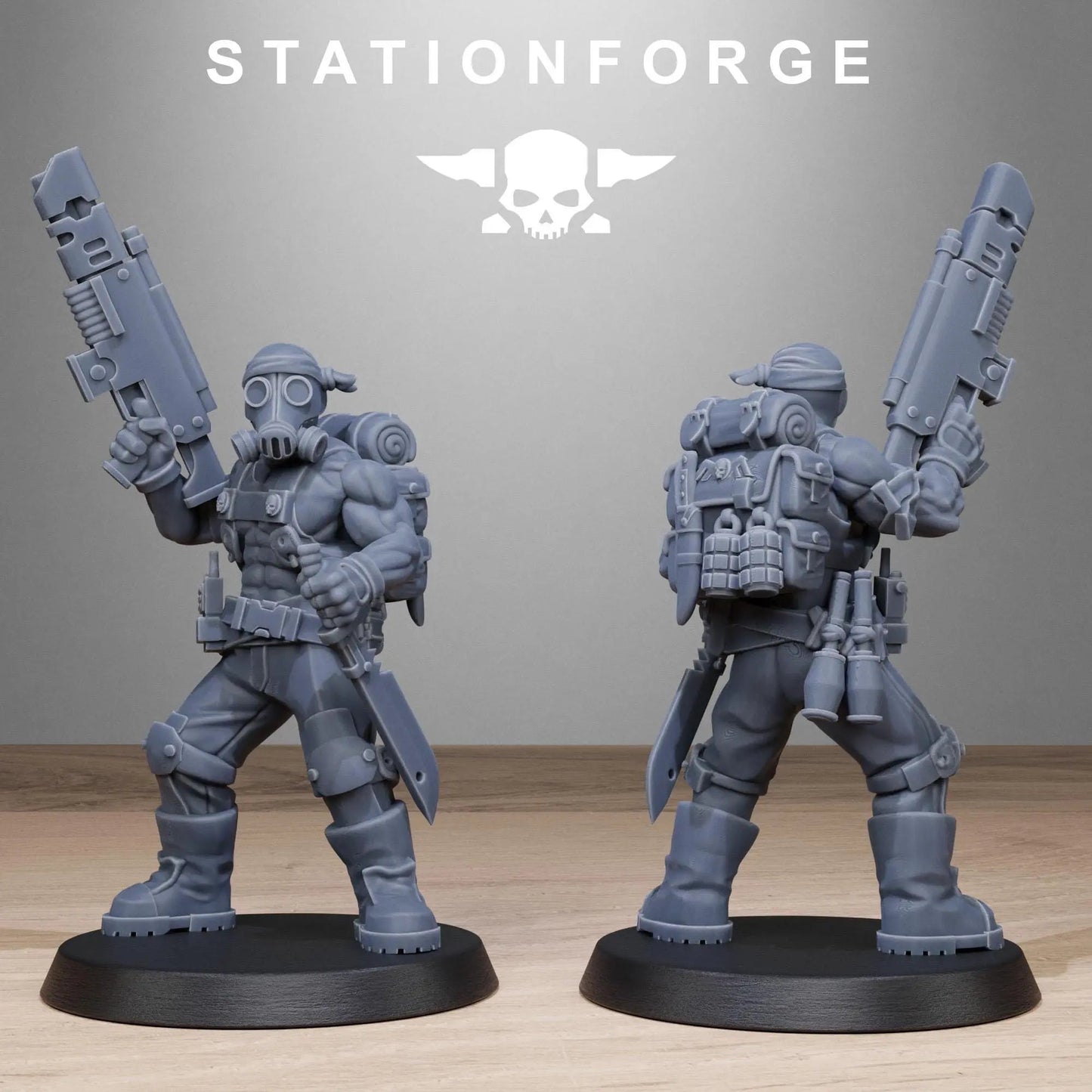 Grim Guard Jungle Fighters 2 by Station Forge 28mm Heroic Scale Miniature, 32mm tall, 10 Units, Proxy, Grimdark, Sci - Fi, OPR, Guard - DelsBricks Toys & CollectiblesResin Printed MiniatureDelsBricks Toys & CollectiblesMega Diamonds & Schwartzreiter Mini Forge
