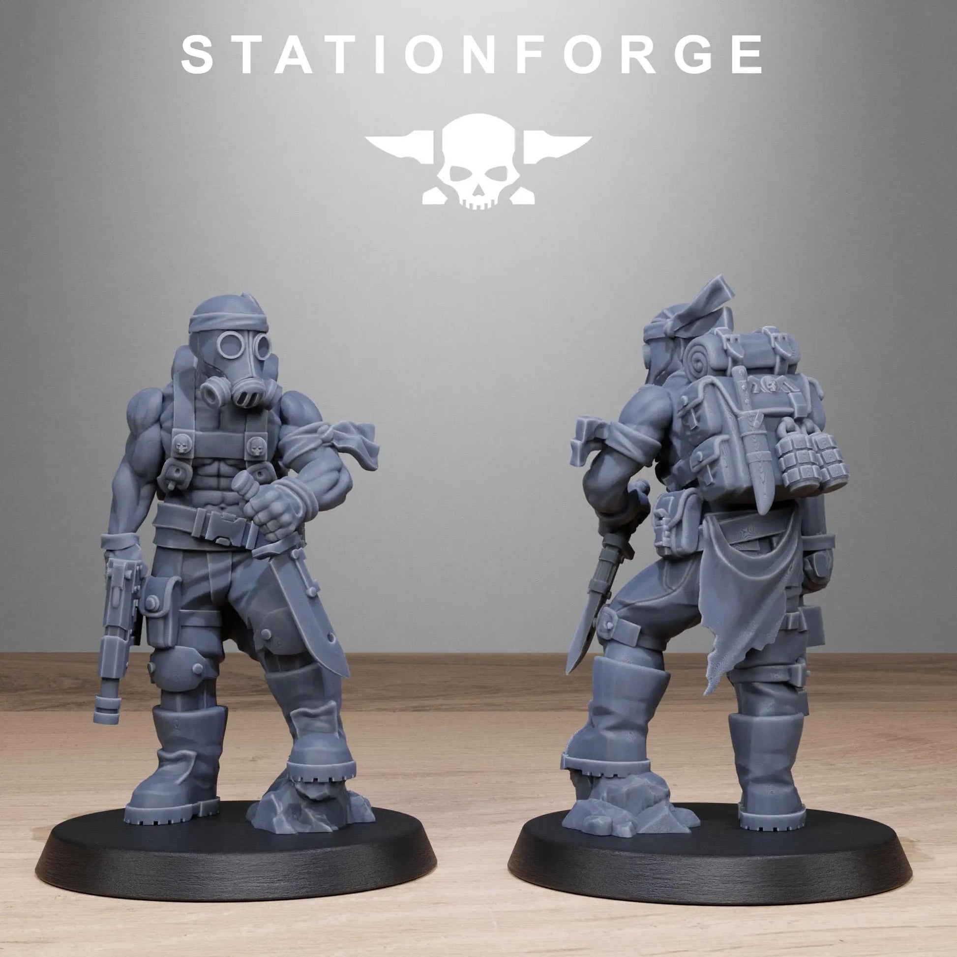 Grim Guard Jungle Fighters 2 by Station Forge 28mm Heroic Scale Miniature, 32mm tall, 10 Units, Proxy, Grimdark, Sci - Fi, OPR, Guard - DelsBricks Toys & CollectiblesResin Printed MiniatureDelsBricks Toys & CollectiblesMega Diamonds & Schwartzreiter Mini Forge