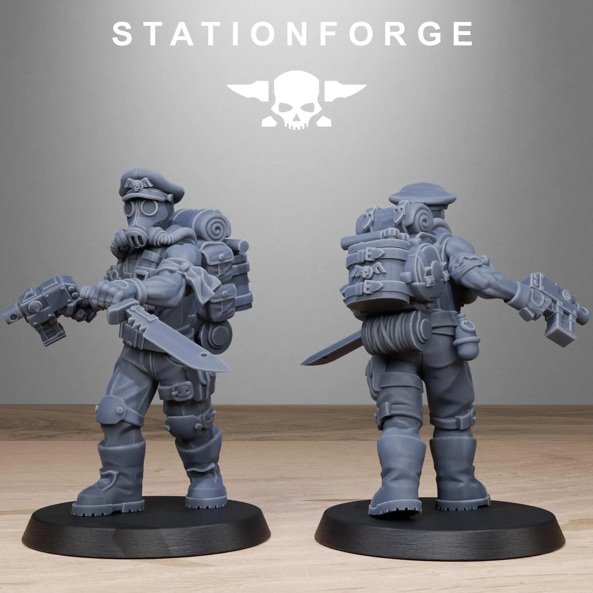Grim Guard Jungle Fighters 2 by Station Forge 28mm Heroic Scale Miniature, 32mm tall, 10 Units, Proxy, Grimdark, Sci - Fi, OPR, Guard - DelsBricks Toys & CollectiblesResin Printed MiniatureDelsBricks Toys & CollectiblesMega Diamonds & Schwartzreiter Mini Forge