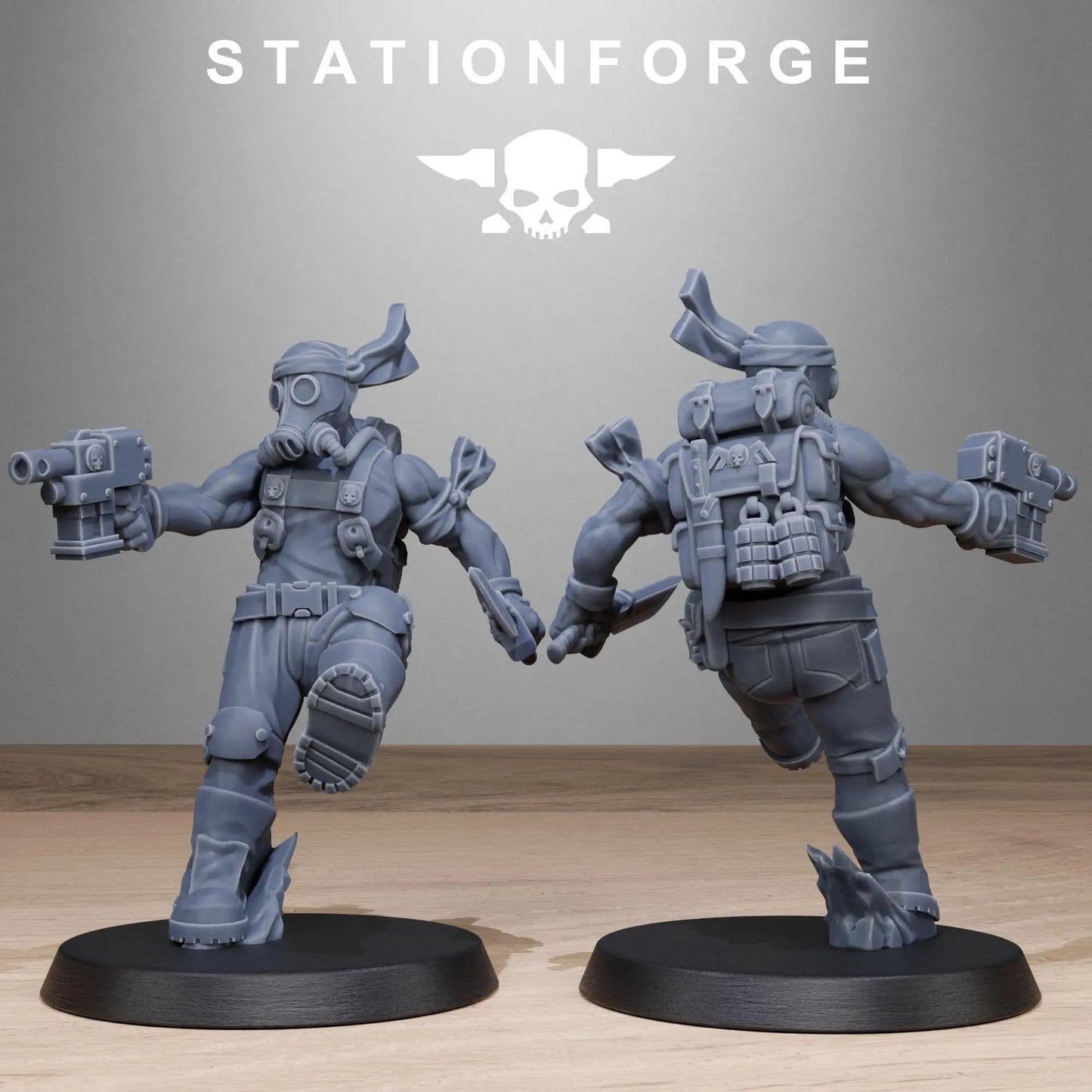 Grim Guard Jungle Fighters 2 by Station Forge 28mm Heroic Scale Miniature, 32mm tall, 10 Units, Proxy, Grimdark, Sci - Fi, OPR, Guard - DelsBricks Toys & CollectiblesResin Printed MiniatureDelsBricks Toys & CollectiblesMega Diamonds & Schwartzreiter Mini Forge