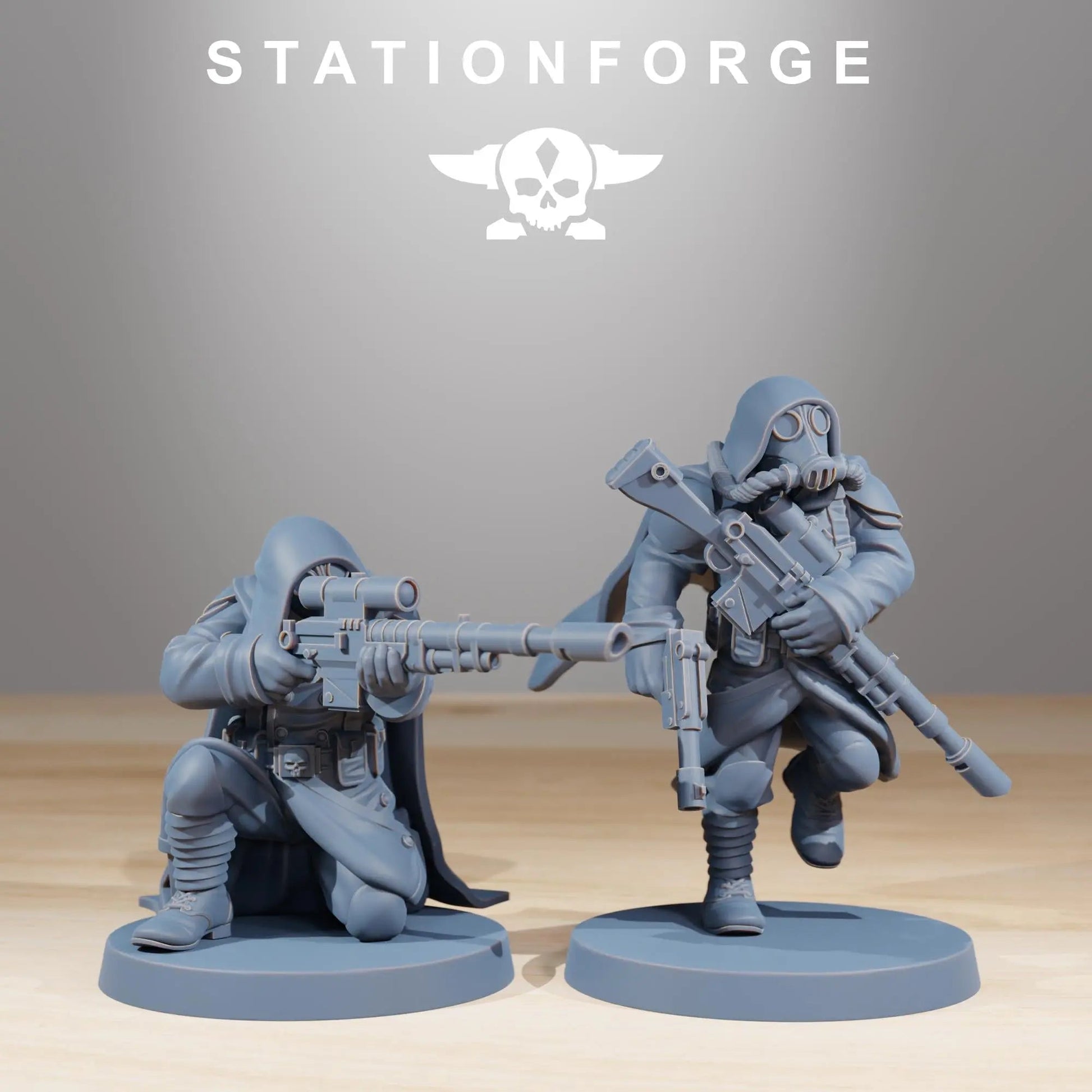 Grim Guard Marksman by Station Forge 28/32mm Heroic Scale Miniature, 32mm tall, 10 Units, Proxy, Grimdark, Sci - Fi, OPR, Guard - DelsBricks Toys & CollectiblesResin Printed MiniatureDelsBricks Toys & CollectiblesMega Diamonds & Schwartzreiter Mini Forge