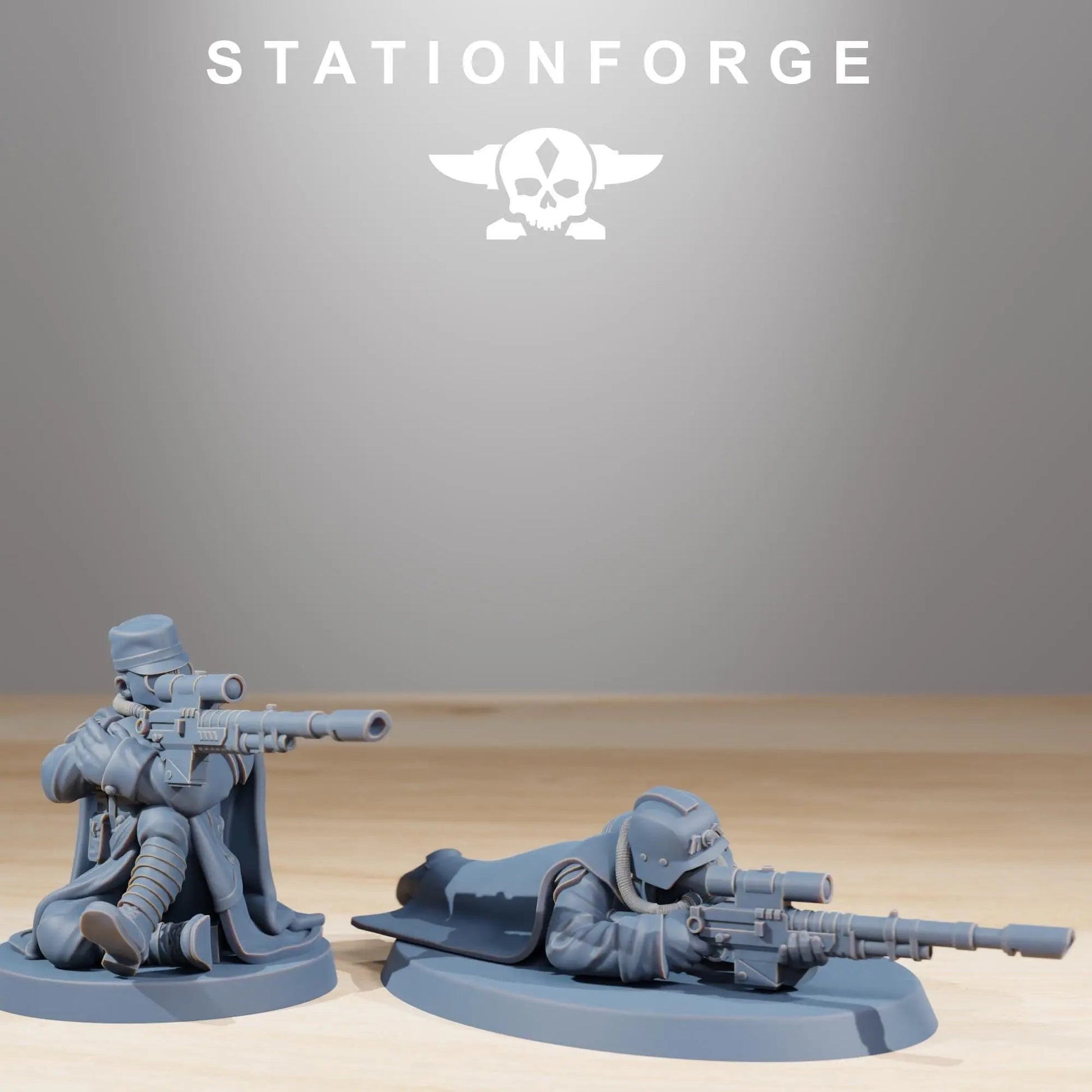 Grim Guard Marksman by Station Forge 28/32mm Heroic Scale Miniature, 32mm tall, 10 Units, Proxy, Grimdark, Sci - Fi, OPR, Guard - DelsBricks Toys & CollectiblesResin Printed MiniatureDelsBricks Toys & CollectiblesMega Diamonds & Schwartzreiter Mini Forge