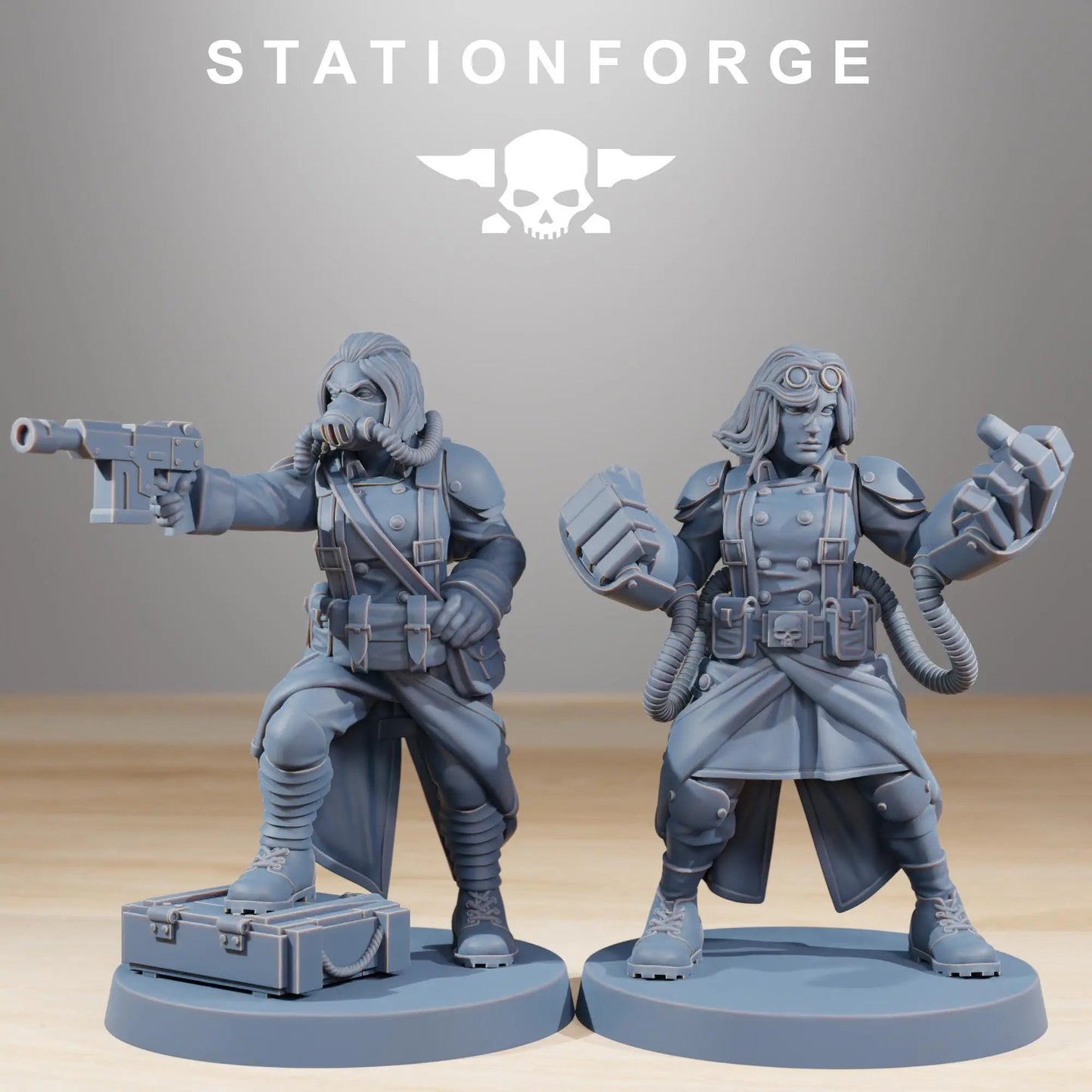 Grim Guard Sister of War by Station Forge – Resin Printed Grimdark Squad (28/32mm) - DelsBricks Toys & CollectiblesResin Printed MiniatureDelsBricks Toys & CollectiblesMega Diamonds & Schwartzreiter Mini Forge