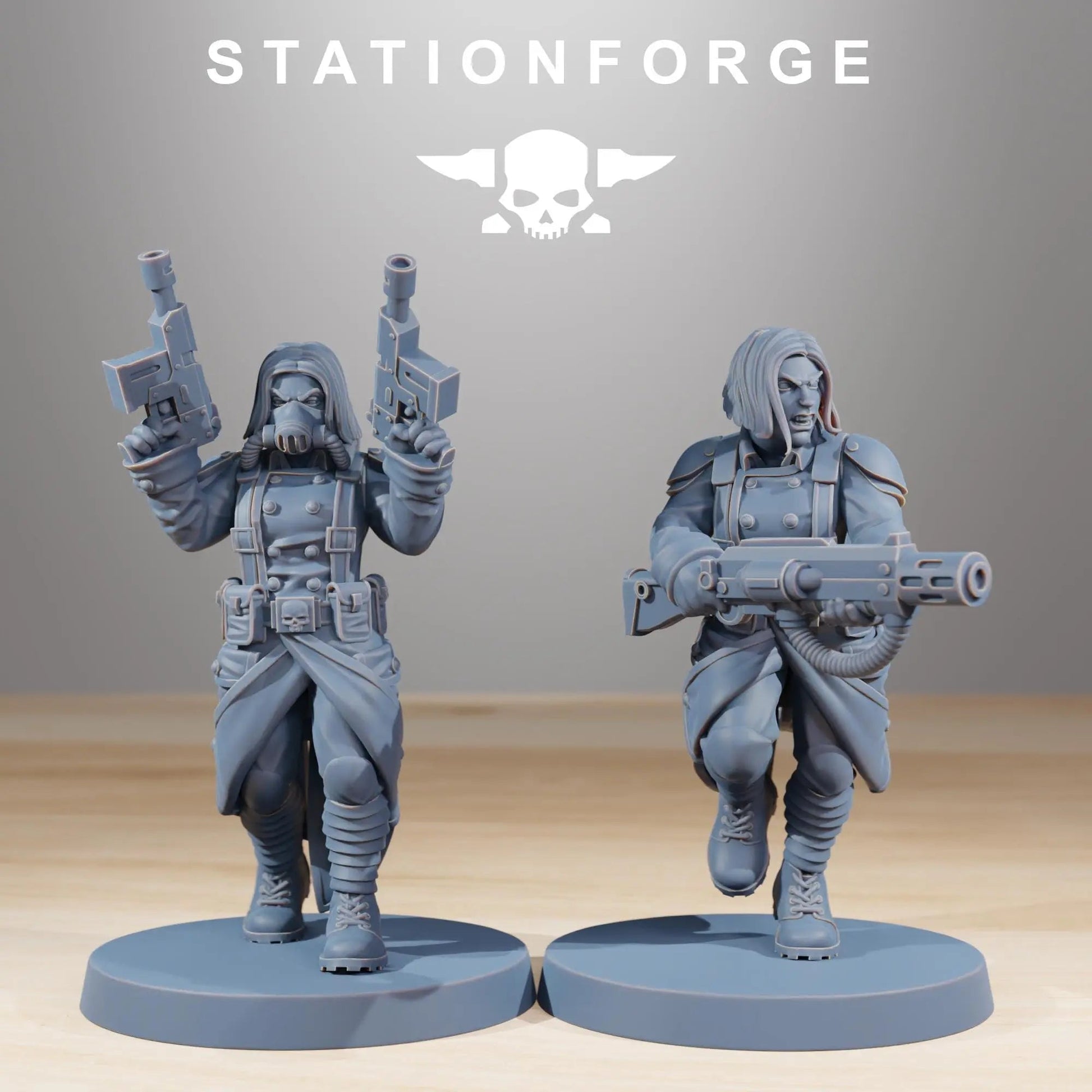 Grim Guard Sister of War by Station Forge – Resin Printed Grimdark Squad (28/32mm) - DelsBricks Toys & CollectiblesResin Printed MiniatureDelsBricks Toys & CollectiblesMega Diamonds & Schwartzreiter Mini Forge