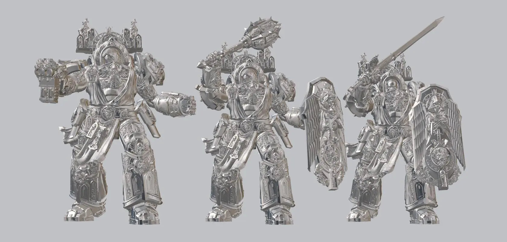 Grim Knight by 3DArtGuy 32mm scale, 50mm or 100mm, Miniature War Gaming Figure, Grim Dark, Proxy, Terminator, Death Wing, I, Angel - DelsBricks Toys & CollectiblesResin Printed MiniatureDelsBricks Toys & CollectiblesMega Diamonds & Schwartzreiter Mini Forge
