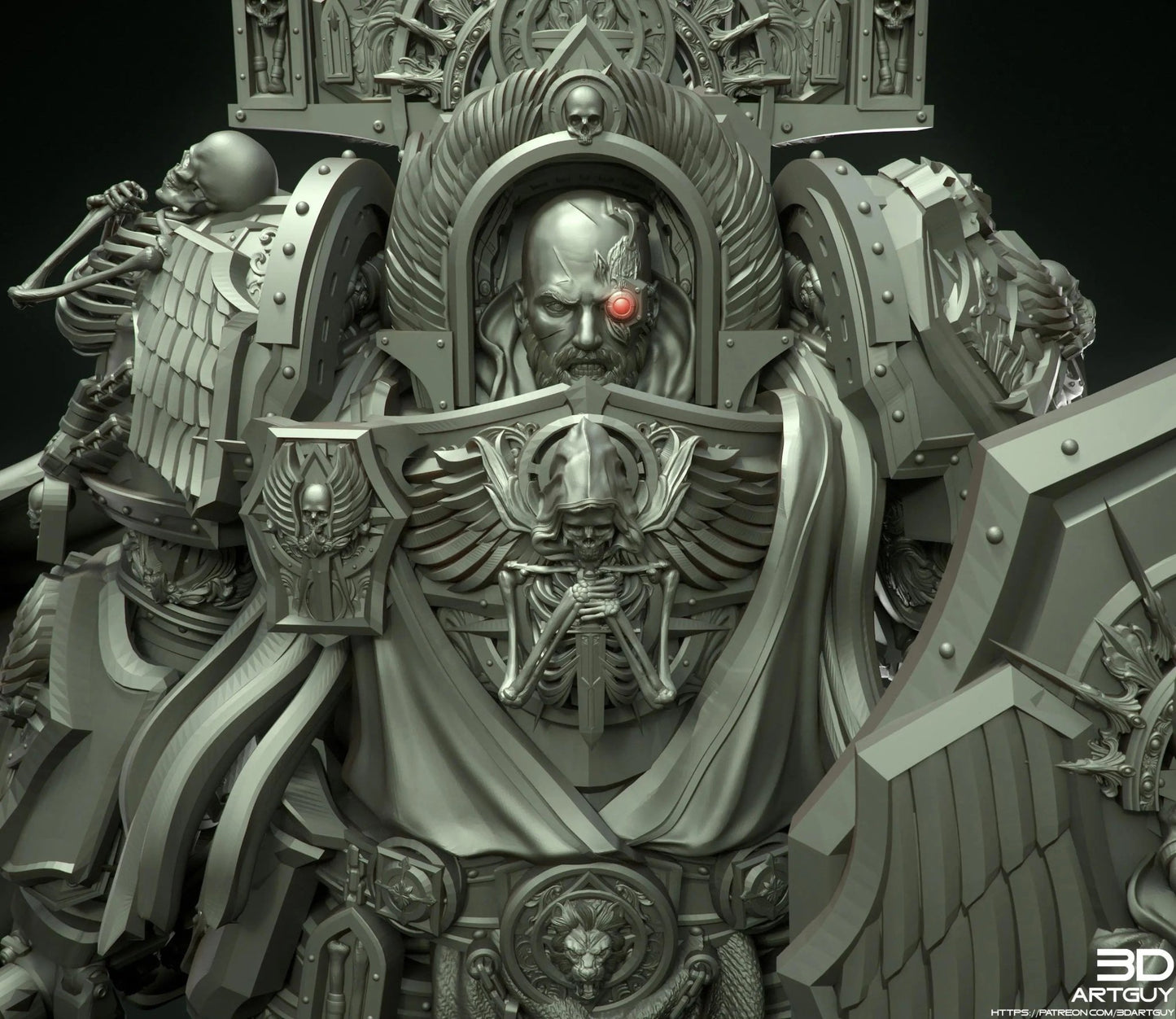 Grim Knight by 3DArtGuy 32mm scale, 50mm or 100mm, Miniature War Gaming Figure, Grim Dark, Proxy, Terminator, Death Wing, I, Angel - DelsBricks Toys & CollectiblesResin Printed MiniatureDelsBricks Toys & CollectiblesMega Diamonds & Schwartzreiter Mini Forge