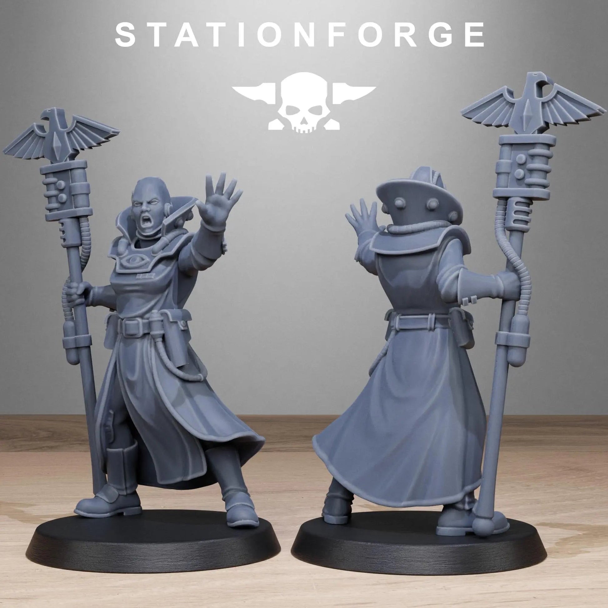 GrimCorp Seers by Station Forge 28/32mm Heroic Scale Miniature, 32mm tall, 10 Units - DelsBricks Toys & CollectiblesResin Printed MiniatureDelsBricks Toys & CollectiblesMega Diamonds & Schwartzreiter Mini Forge
