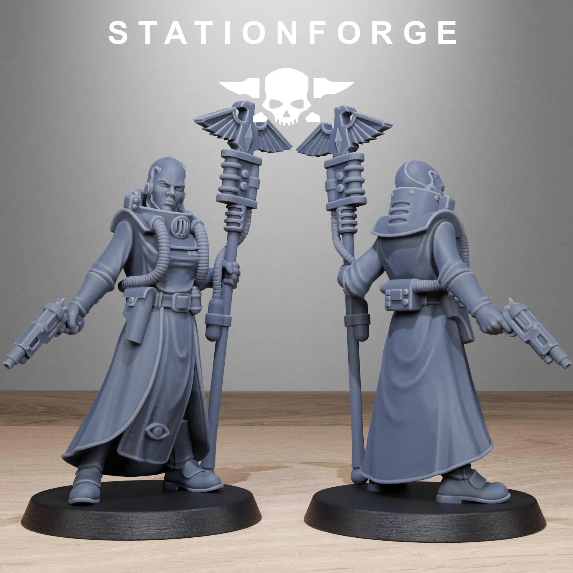 GrimCorp Seers by Station Forge 28/32mm Heroic Scale Miniature, 32mm tall, 10 Units - DelsBricks Toys & CollectiblesResin Printed MiniatureDelsBricks Toys & CollectiblesMega Diamonds & Schwartzreiter Mini Forge