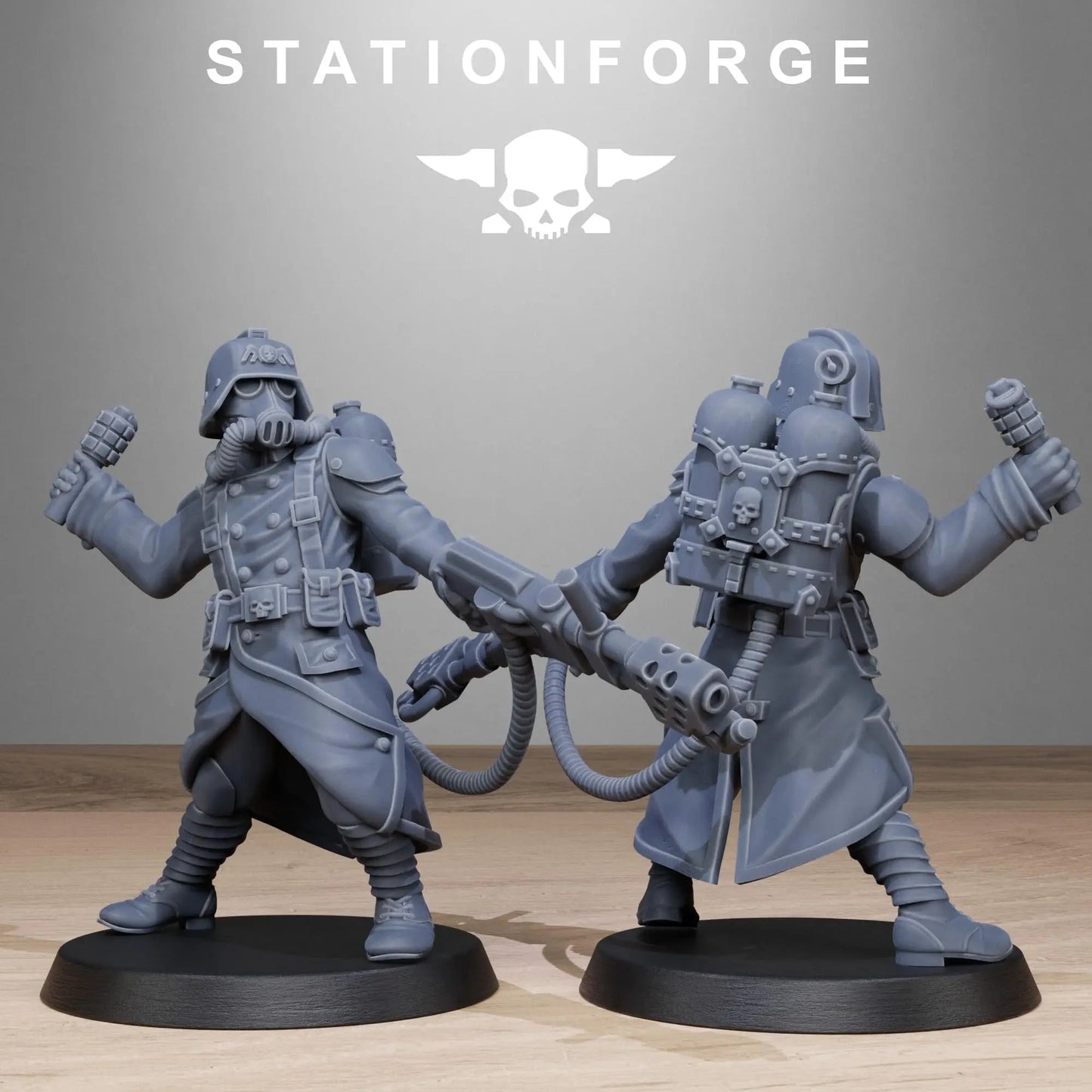Grimguard Flamers by Station Forge 28/32mm Heroic Scale Miniature, 35mm tall, 10 Units - DelsBricks Toys & CollectiblesResin Printed MiniatureDelsBricks Toys & CollectiblesMega Diamonds & Schwartzreiter Mini Forge