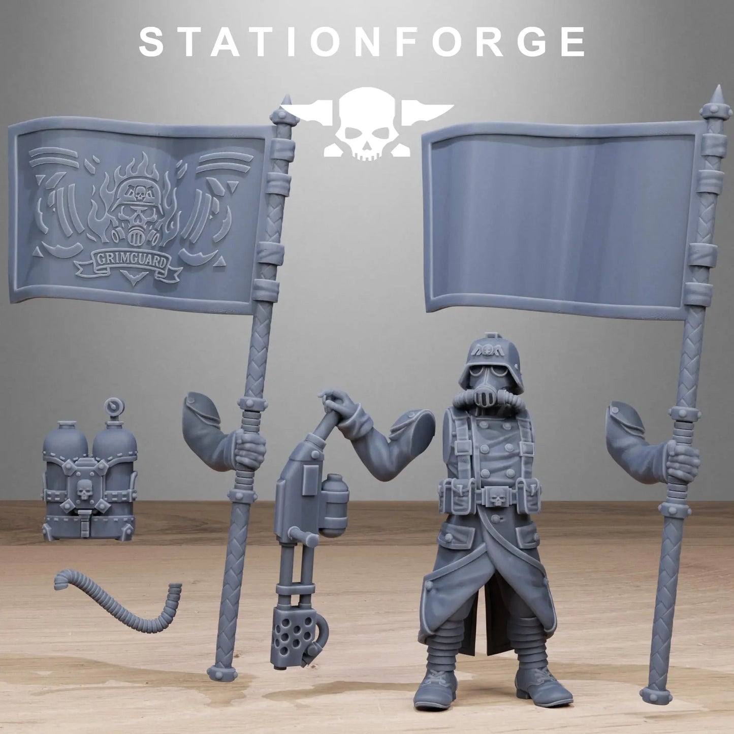 Grimguard Flamers by Station Forge 28/32mm Heroic Scale Miniature, 35mm tall, 10 Units - DelsBricks Toys & CollectiblesResin Printed MiniatureDelsBricks Toys & CollectiblesMega Diamonds & Schwartzreiter Mini Forge