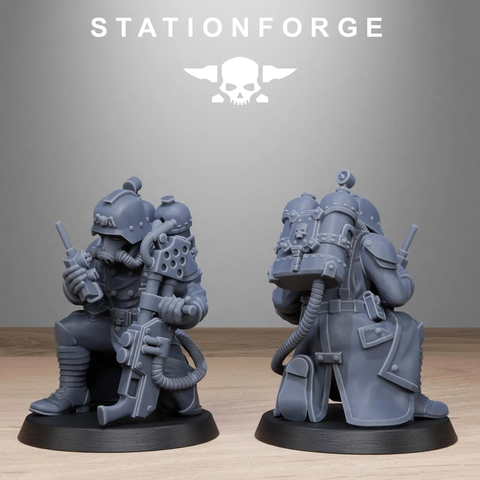 Grimguard Flamers by Station Forge 28/32mm Heroic Scale Miniature, 35mm tall, 10 Units - DelsBricks Toys & CollectiblesResin Printed MiniatureDelsBricks Toys & CollectiblesMega Diamonds & Schwartzreiter Mini Forge
